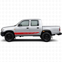 Verzierte Streifen Schweller Vinylaufkleber für Toyota Hilux 1997-2004_3