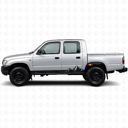 Berge Dünne Streifen Schweller Vinylaufkleber für Toyota Hilux 1997-2004