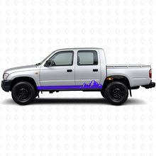 Berge Dünne Streifen Schweller Vinylaufkleber für Toyota Hilux 1997-2004_2