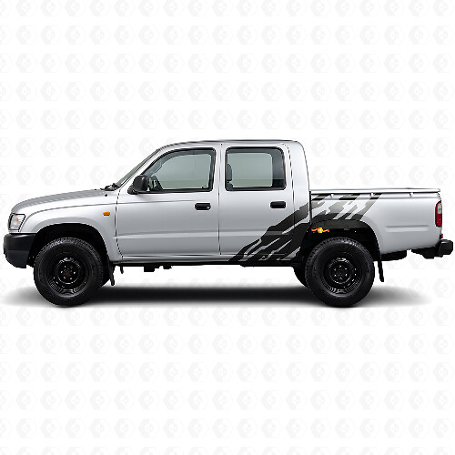 Seitlicher Vinyl-Aufkleber mit Schlamm-Spritz-Grafik für Toyota Hilux 1997-2004 1