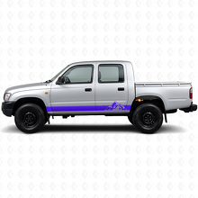 Mountains Style Streifen Seitenschweller Vinyl Aufkleber Set für Toyota Hilux 1997-2004 2