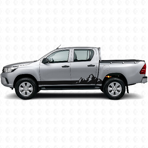 Berg Dünne Streifen Schweller Vinyl-Aufkleber für Toyota Hilux 2015+