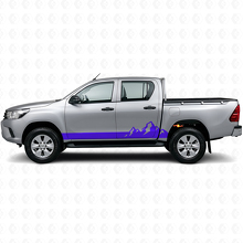Berg Dünne Streifen Schweller Vinyl-Aufkleber für Toyota Hilux 2015+ 2
