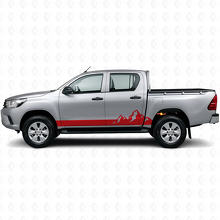 Berg Dünne Streifen Schweller Vinyl-Aufkleber für Toyota Hilux 2015+ 3
