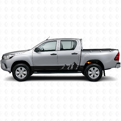 Berge Breitgestreift Seitenschweller Vinyl Aufkleber für Toyota Hilux 2015+