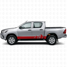 Berge Breitgestreift Seitenschweller Vinyl Aufkleber für Toyota Hilux 2015+ 3