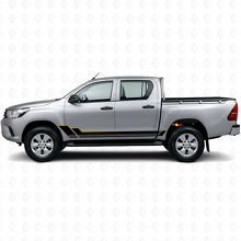 Twin Stripes Schweller Vinylaufkleber-Set für Toyota Hilux 2015+ 2