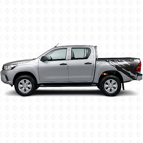 Schlammspritz-Grafik Heckseiten Vinyl-Aufkleber für Toyota Hilux 2015+ 1