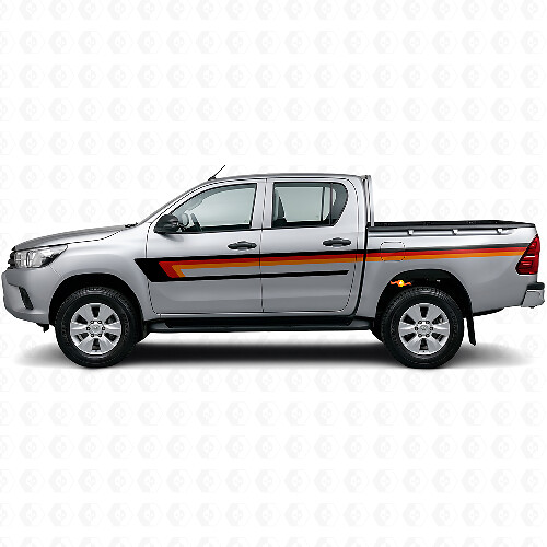 Dreifachstreifen Türseitiger Vinylaufkleber für Toyota Hilux 2015+ 1