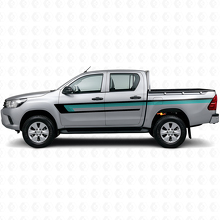 Dreifachstreifen Türseitiger Vinylaufkleber für Toyota Hilux 2015+ 2