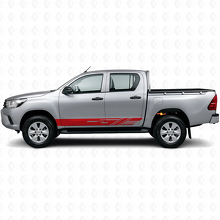Dekorierte Streifen Schweller Vinylaufkleber für Toyota Hilux 2015+ 3