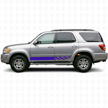 Schachbrett-Streifen Schweller Vinyl-Aufkleber für Toyota Sequoia 2000-2007 2