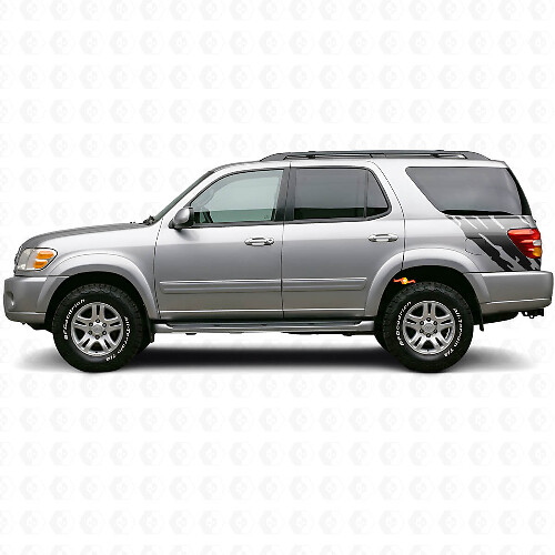 Schlammspritz-Grafik Vinyl-Aufkleber für die hintere Seite Toyota Sequoia 2000-2007 1