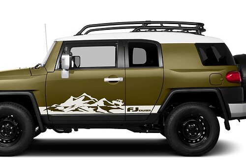 FJ Logo Bergen Stil Seiten Vinylaufkleber für Toyota FJ Cruiser