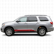 Gebogene Streifen Schweller Vinyl-Aufkleber-Set für Toyota Sequoia 2007-2022 3