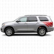 Schlammspritz-Grafik Heckseiten-Vinylaufkleber für Toyota Sequoia 2007-2022 3
