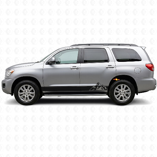 Mountains Style Streifen Schweller Vinyl-Aufkleber Set für Toyota Sequoia 2007-2022