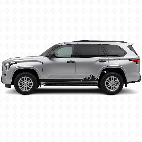 Mountains Dünne Streifen Schweller Vinylaufkleber für Toyota Sequoia 2022+ 1