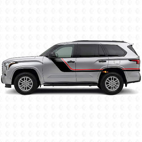 Twin Stripes Seiten-Vinylaufkleber-Kit für Toyota Sequoia 2022+ 1