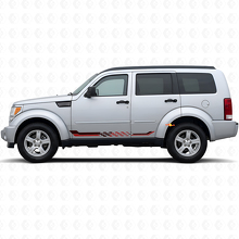 Karierte Flaggen Seitenstreifen Vinylaufkleber für Dodge Nitro 2007-2011 3