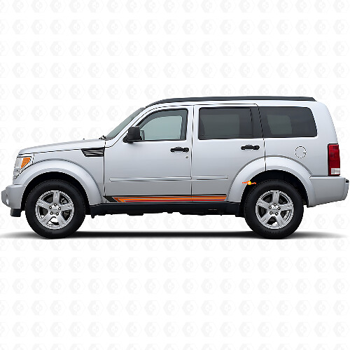 Vintage gerade Streifen Seiten-Vinylaufkleber für Dodge Nitro 2007-2011 1