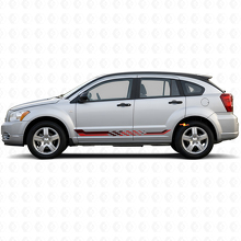 Schachbrettflaggen-Seitenstreifen Vinyl-Aufkleber für Dodge Caliber 2007-2012 3
