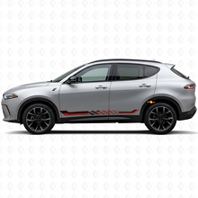 Karierte Flaggen-Seitenstreifen Vinyl-Aufkleber für Dodge Hornet 2023+ 3