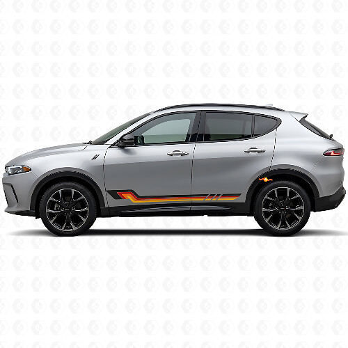 Vintage-Stil Seitenstreifen Vinyl-Aufkleber für Dodge Hornet 2023+ 1
