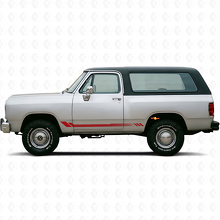 Honeycomb-Streifen Seiten-Vinylaufkleber für Dodge Ramcharger 1974-1993 3