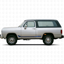 Racing Style Seitenstreifen Vinyl-Aufkleber für Dodge Ramcharger 1974-1993 2