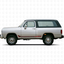 Racing Style Seitenstreifen Vinyl-Aufkleber für Dodge Ramcharger 1974-1993 3