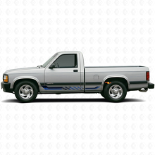 Schachbrettmuster Seitenstreifen Vinyl-Aufkleber für Dodge Dakota 1987-1996 2