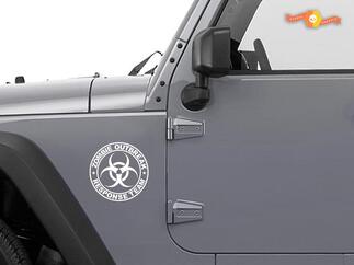 Jeep Rubicon Wrangler Zombie Outbreak Response Team Wrangler Aufkleber Nr. 8