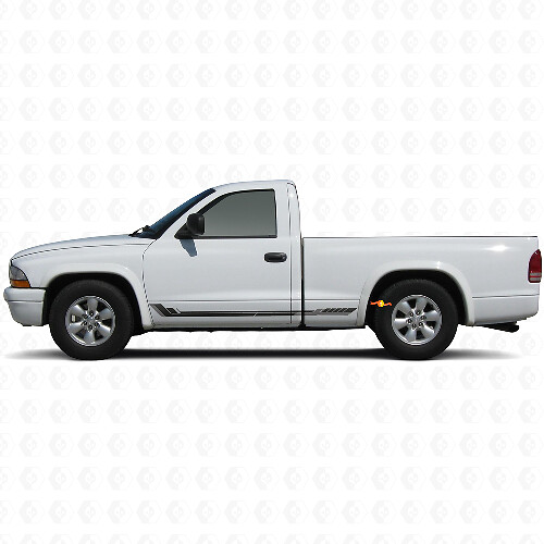 Rennstil Seitenstreifen Vinylaufkleber für Dodge Dakota 1997-2004