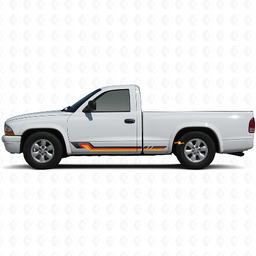 Vintage-Stil Seitenstreifen Vinyl-Aufkleber für Dodge Dakota 1997-2004