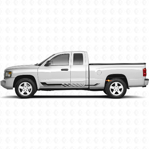 Schachbrettmuster Seitenstreifen Vinylaufkleber für Dodge Dakota 2005-2011 1