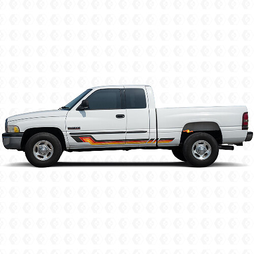 Vintage-Stil Seitenstreifen Vinyl-Aufkleber für Dodge Ram 1500 1994-2001 1