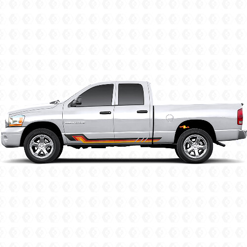 Vinyl-Aufkleber im Vintage-Stil für Seitestreifen Dodge Ram 1500 2002-2008 1
