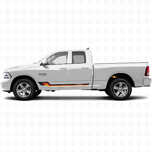 Vintage-Stil Seitenstreifen Vinyl-Aufkleber für Dodge Ram 1500 2011-2018 1