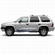 Vinyl-Aufkleber mit Schachbrett-Flaggen-Seitenstreifen für Dodge Durango 1998-2003 2