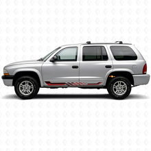 Vinyl-Aufkleber mit Schachbrett-Flaggen-Seitenstreifen für Dodge Durango 1998-2003 3