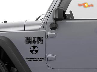 Jeep Rubicon Wrangler Zombie Outbreak Response Team Wrangler Aufkleber-Kit Nr. 9