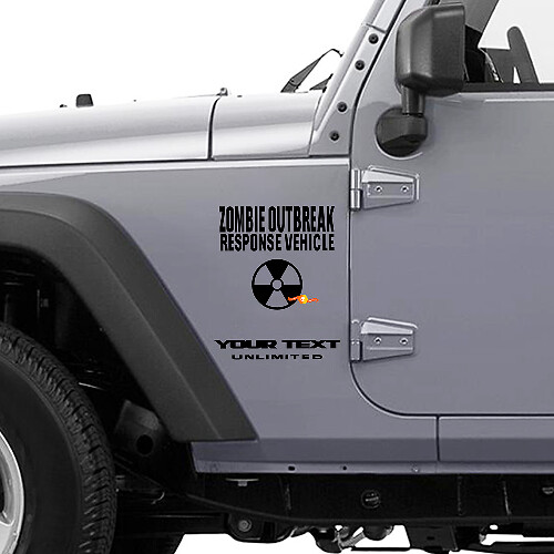 Zombie-Ausbruch-Reaktionsfahrzeug Vinyl-Aufkleber für Jeep Wrangler Rubicon