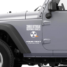 Zombie-Ausbruch-Reaktionsfahrzeug Vinyl-Aufkleber für Jeep Wrangler Rubicon_2