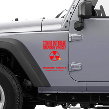 Zombie-Ausbruch-Reaktionsfahrzeug Vinyl-Aufkleber für Jeep Wrangler Rubicon_3
