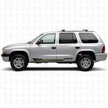 Gebogene Streifen Seitenschweller Vinyl-Aufkleber für Dodge Durango 1998-2003 2