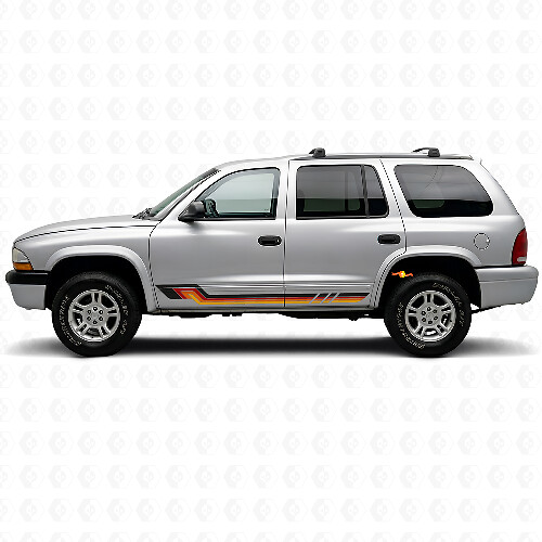 Vintage-Style Seitenstreifen Vinyl-Aufkleber für Dodge Durango 1998-2003 1