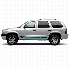 Vintage-Style Seitenstreifen Vinyl-Aufkleber für Dodge Durango 1998-2003 2