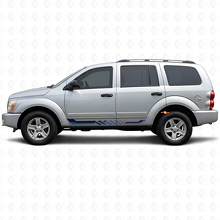 Schachbrettflaggen-Seitenstreifen Vinyl-Aufkleber für Dodge Durango 2004-2009 2