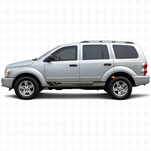 Gewölbte Streifen Schweller Vinylaufkleber für Dodge Durango 2004-2009 2